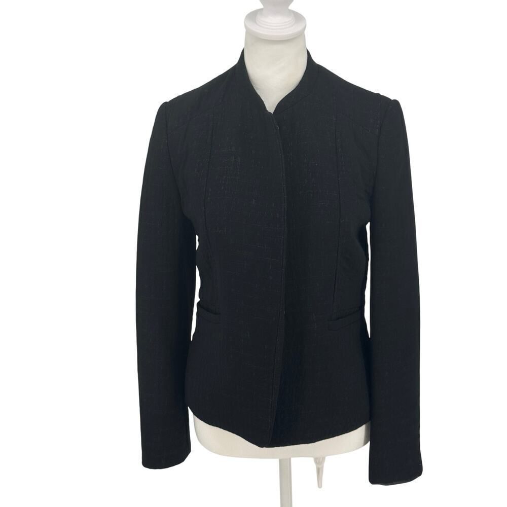 REISS Black Textured Blazer - Size Small | Sophisticated British Design EUC